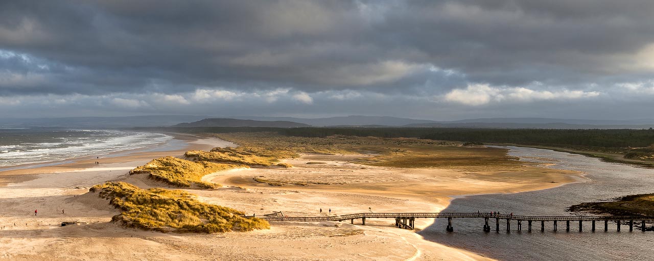 Low Sun On East Beach Lossiemouth (Pano)