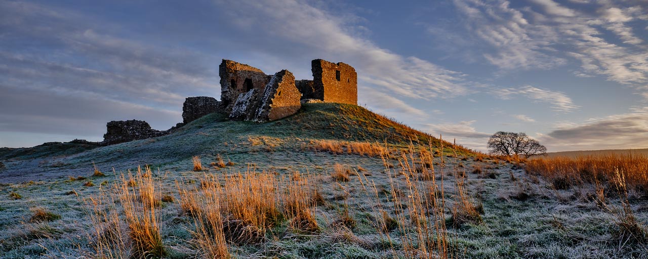 Winter Light - Duffus Castle (Pano. Version)