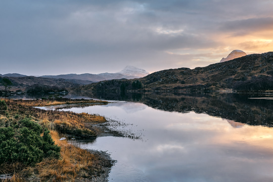 Winter Light Across Loch Druim Suardalain.