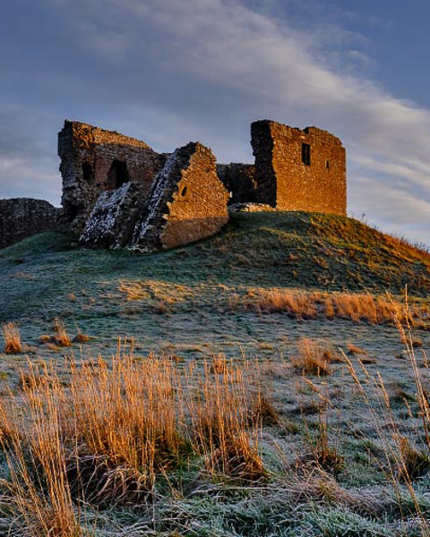 Winter Light - Duffus Castle (Pano. Version)